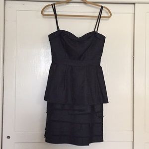 Black strapless dress